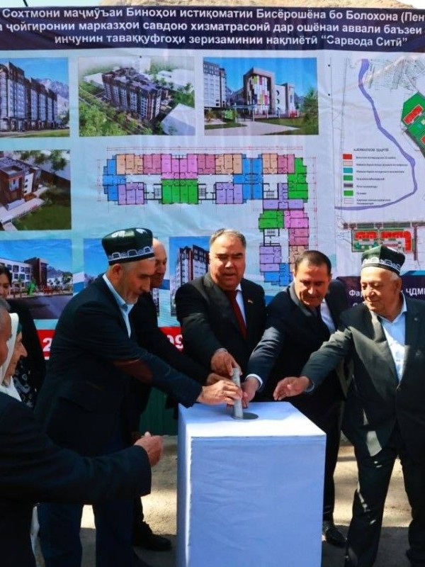 В поселке Сарвода строят парк и жилой комплекс