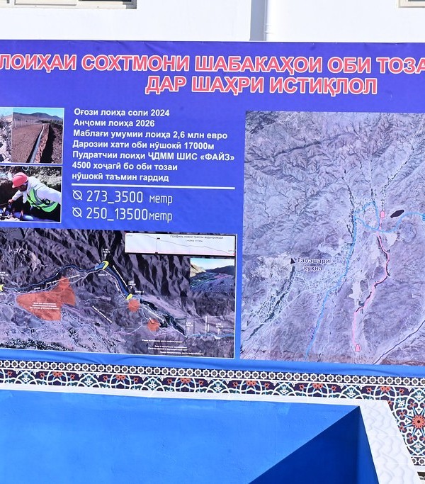 Сарвари давлат дар шаҳри Истиқлол хатти оби нӯшокӣ барои 19 ҳазор аҳолиро ифтитоҳ намуданд 