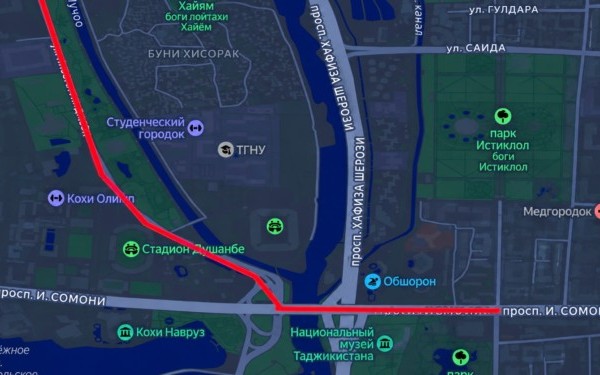 Вечером 9 сентября в Душанбе ограничат движение 