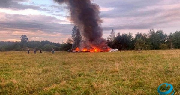 На борту самолета, который упал в Тверской области РФ находился глава «Вагнера» Евгений Пригожин