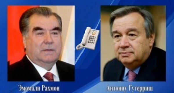 Эмомали Рахмон провел телефонный разговор Антониу Гутерришем