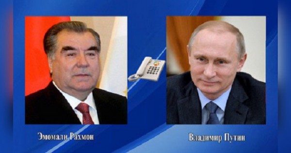 Эмомали Рахмон провел телефонный разговор с Владимиром Путиным