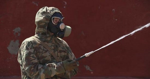Российские военные в Таджикистане проводят санобработку объектов 201 военной базы