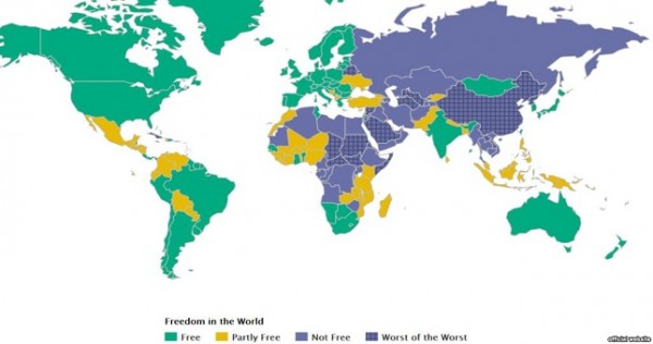 Freedom House: Таджикистан в списке «несвободных» стран