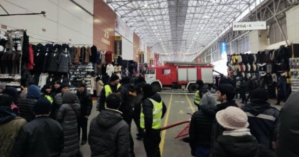 На рынке «Садовод» в Москве произошел пожар