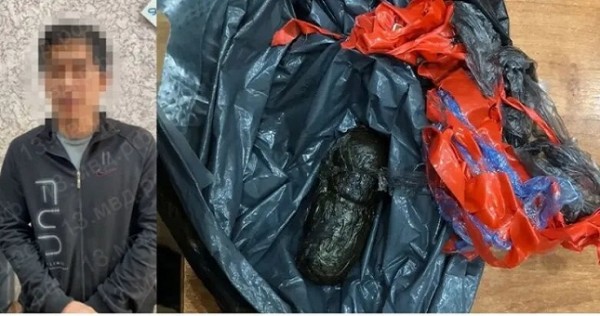 Молодого таджика поймали у российской колонии во время перекидывания телефонов и наркотиков