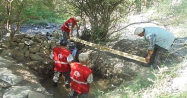 ОКПТ проводит воду жителям кишлака Куруд Айинского района