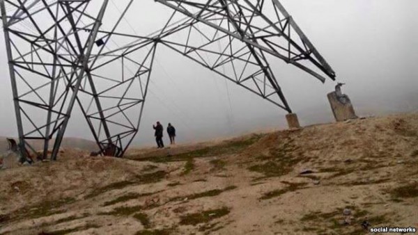 Еще одна опора таджикской ЛЭП повреждена в Баглане