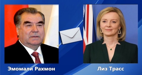 Лидер нации Эмомали Рахмон поздравил Лиз Трасс с назначением на должность премьер-министра Великобритании